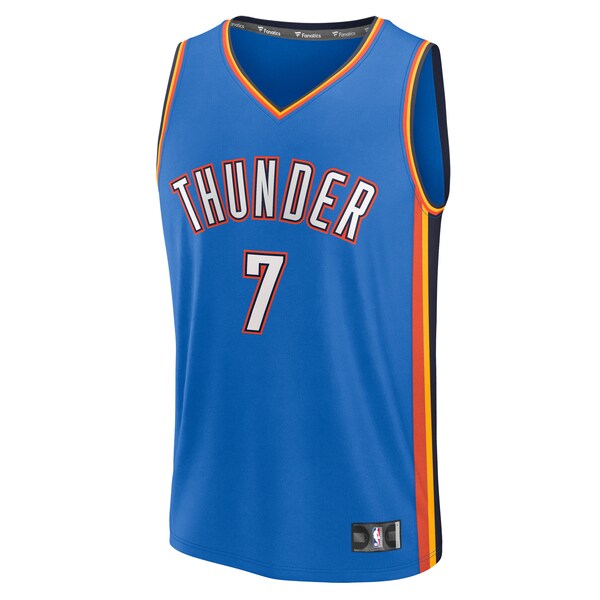 Chet Holmgren Oklahoma City Thunder 2025 NBA Finals Fast Break Replica Player Jersey - Blue - Icon Edition - Image 3