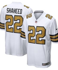 Alternative view of Rashid Shaheed New Orleans Saints Nike Alternate Game Jersey -  White/Black