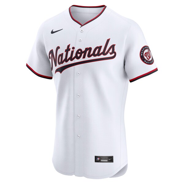 Washington Nationals Nike Home Elite Custom Jersey - White - Image 2