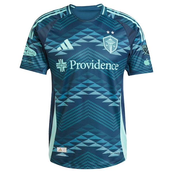 Seattle Sounders FC adidas 2025 The Salish Sea Kit Authentic Custom Jersey - Blue - Image 2