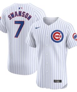 Dansby Swanson Chicago Cubs Nike Home Elite Player Jersey - White