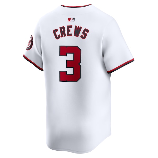 Dylan Crews Washington Nationals Nike Home Limited Player Jersey - White - Image 3