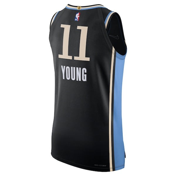 Nike Trae Young Atlanta Hawks Authentic Jersey - City Edition - Black - Image 3