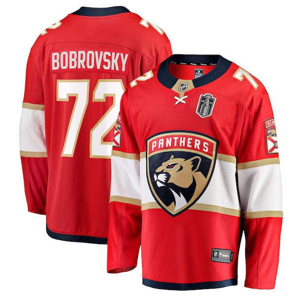 Sergei Bobrovsky Florida Panthers 2025 Stanley Cup Final Home Breakaway Player Jersey - Red