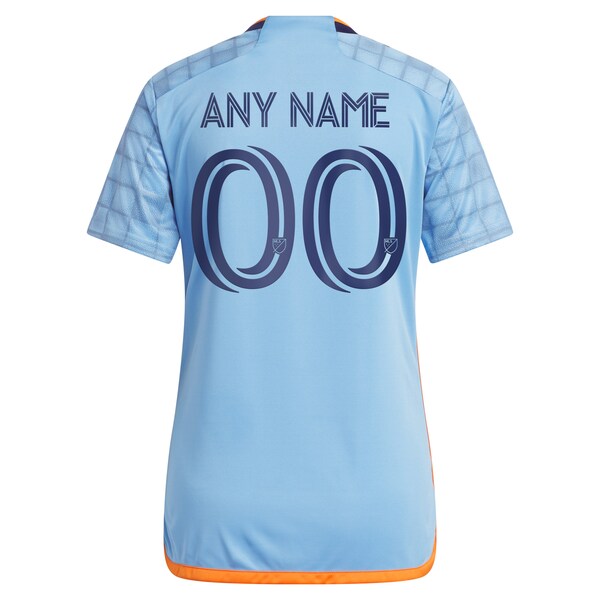 New York City FC adidas Women's 2024 The Interboro Kit Replica Custom Jersey - Light Blue - Image 3