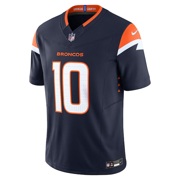 Bo Nix Denver Broncos Nike Alternate Vapor F.U.S.E. Limited Jersey - Navy/Orange - Image 4
