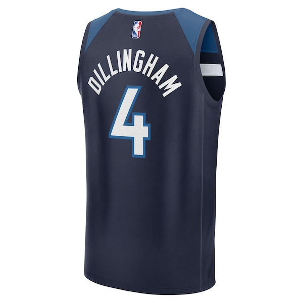 Rob Dillingham Minnesota Timberwolves Youth 2024 NBA Draft Fast Break Player Jersey - Icon Edition - Navy - Image 3