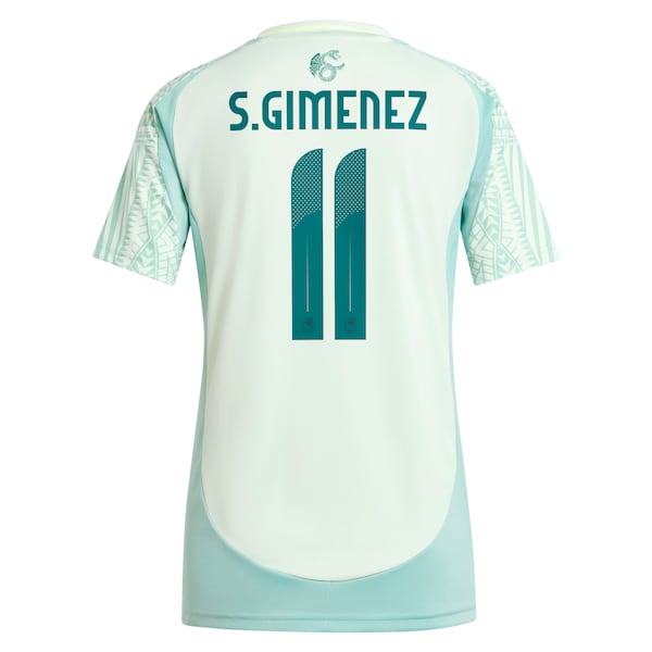 Santiago Gim¨¦nez Mexico National Team adidas Women's 2024 Away Replica Player Jersey - Green - Image 3
