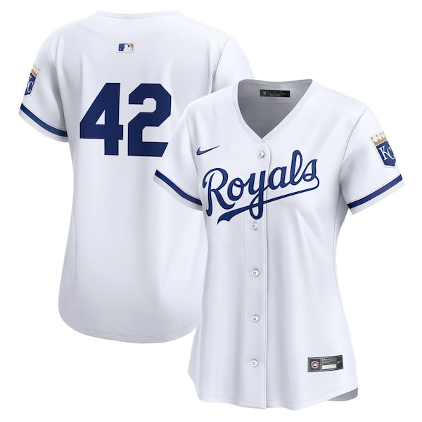 Kansas City Royals Nike Women's 2024 Jackie Robinson Day Home Limited Jersey?ยจC White