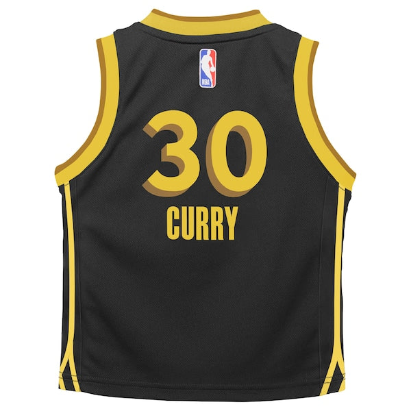 Stephen Curry Golden State Warriors Nike Toddler Swingman Replica Jersey - City Edition - Black - Image 3