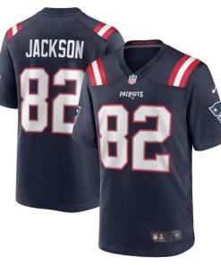 JaQuae Jackson New England Patriots Nike  Game Jersey -  Navy