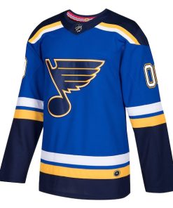 Alternative view of St. Louis Blues adidas Authentic Custom Jersey - Blue