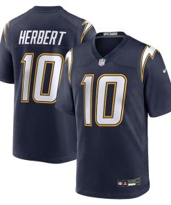 Justin Herbert Los Angeles Chargers Nike Alternate Super Chargers Game Player Jersey - Navy/Powder Blue/Gold