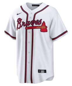 Alternative view of Atlanta Braves Nike Home  2025 Jackie Robinson Day Replica Jersey - White