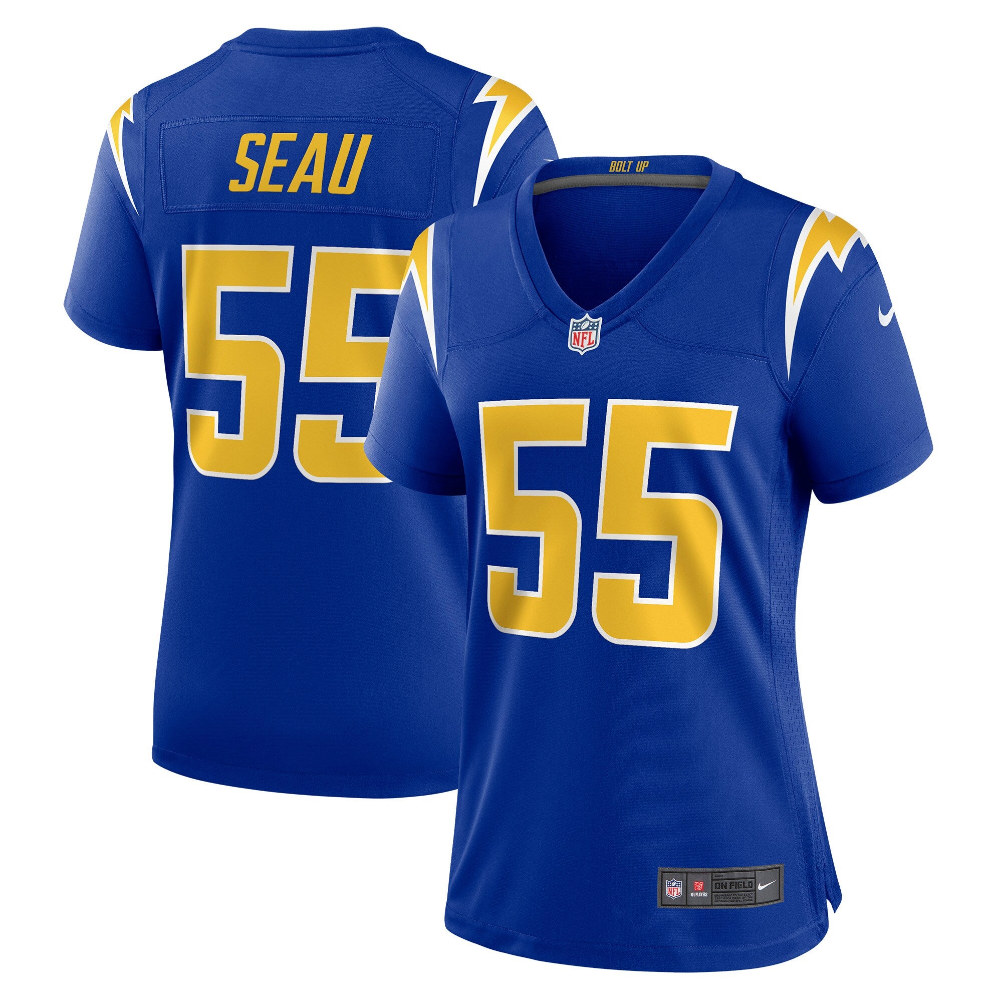 Junior Seau Los Angeles Chargers Nike Women's Game Retired Player Jersey - Powder Blue/Royal - Image 6