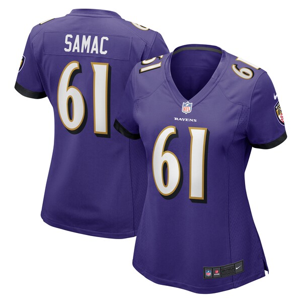 Nick Samac Baltimore Ravens Nike Women's Game Jersey - Purple