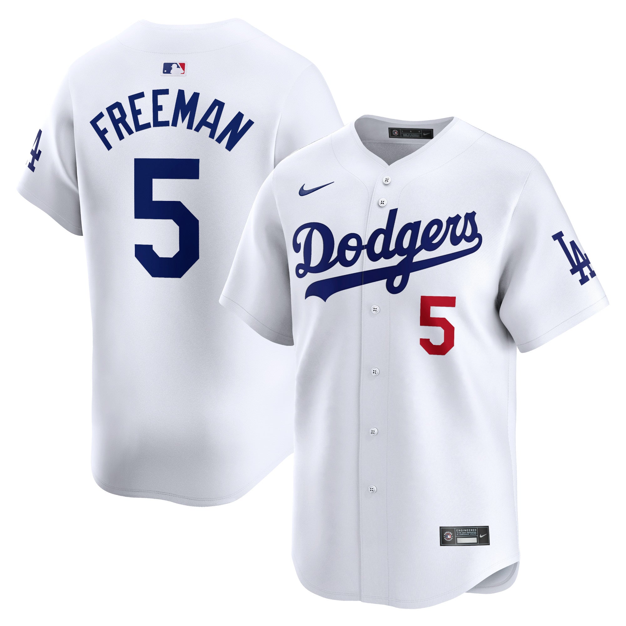 Freddie Freeman Los Angeles Dodgers Nike Away Limited Player Jersey - Gray/White - Image 5