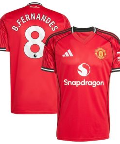 Bruno Fernandes Manchester United adidas Home 2025/26 Replica Player Jersey - Red/White