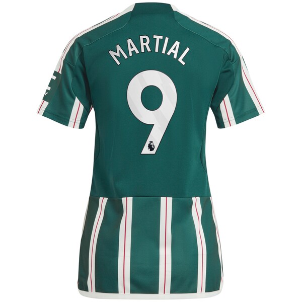 Anthony Martial Manchester United adidas Women's 2023/24 Away Replica Player Jersey - Green/Red - Image 4