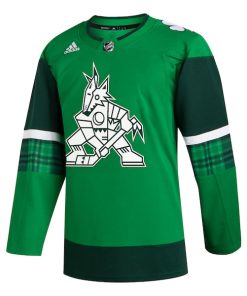 Alternative view of Arizona Coyotes adidas 2023 St. Patrick's Day Primegreen Authentic Jersey - Kelly Green