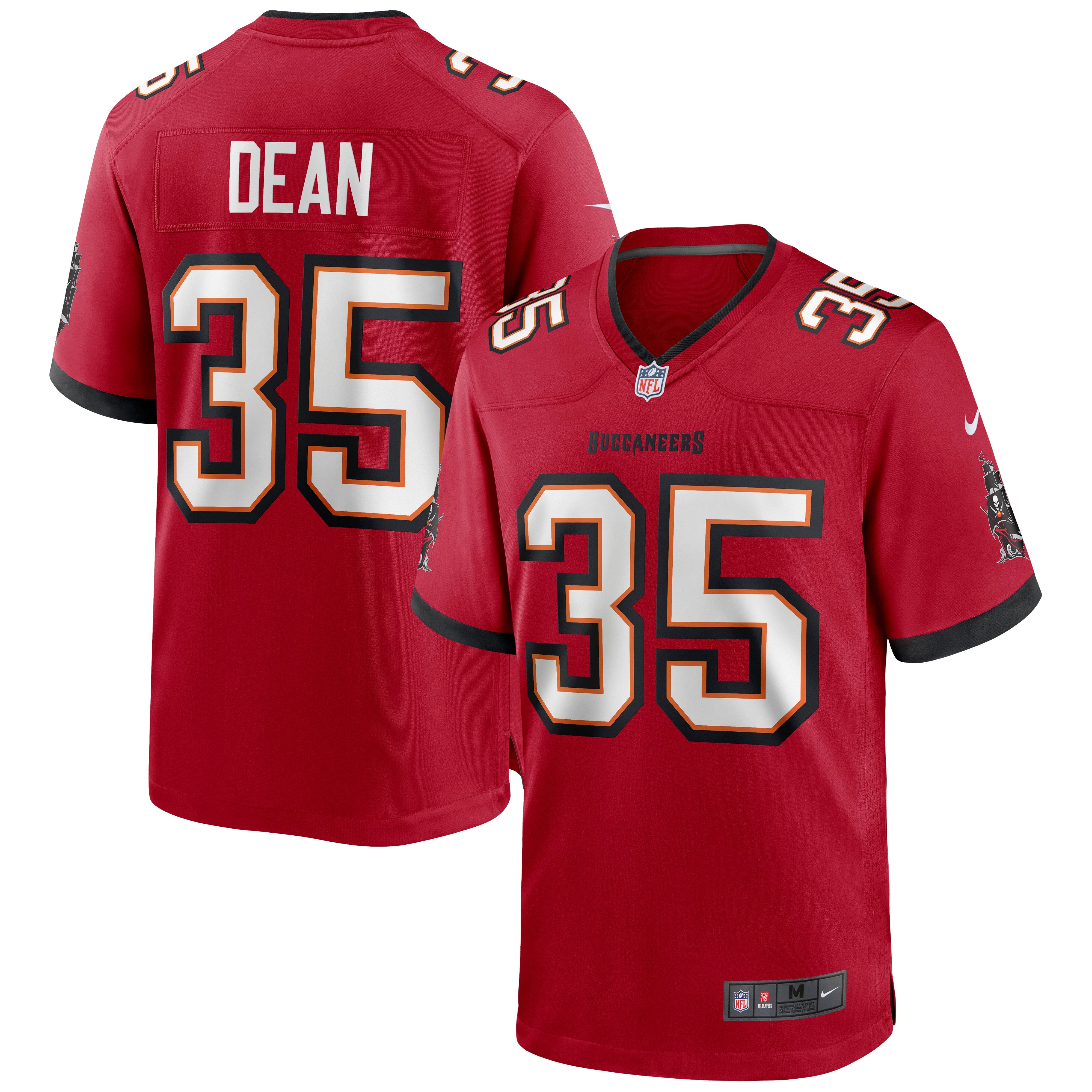 Jamel Dean Tampa Bay Buccaneers Nike Throwback Game Jersey - Orange/Red - Image 5
