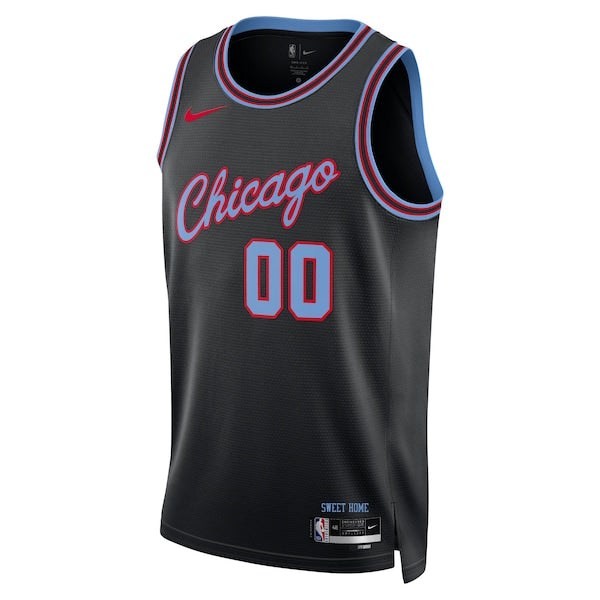 Chicago Bulls Nike Unisex 2025/26 City Edition Swingman Custom Jersey - Black - Image 2