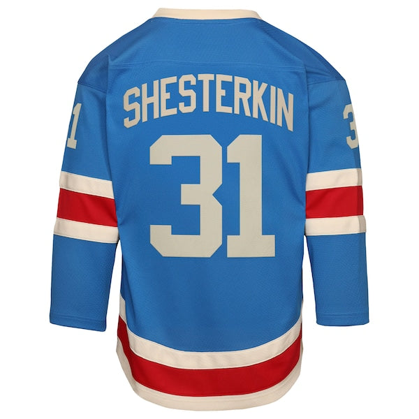 Igor Shesterkin New York Rangers Youth Centennial Replica Jersey - Blue - Image 3