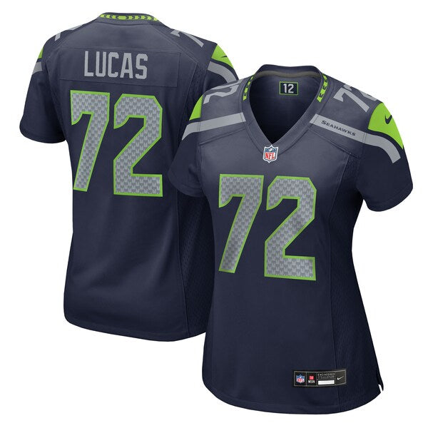 Abraham Lucas Seattle Seahawks Nike Women's Team Game Jersey - College Navy - Image 2
