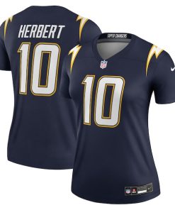 Alternative view of Justin Herbert Los Angeles Chargers Nike Women's Alternate Super Chargers Legend Player Performance Top - Navy/Gold