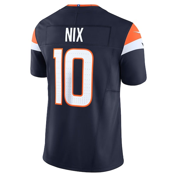 Bo Nix Denver Broncos Nike Alternate Vapor F.U.S.E. Limited Jersey - Navy/Orange - Image 5