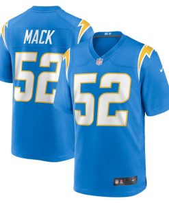 Alternative view of Khalil Mack Los Angeles Chargers Nike Youth Game Jersey - Powder Blue/Navy