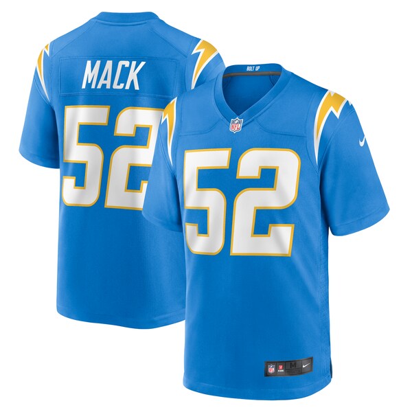 Khalil Mack Los Angeles Chargers Nike Youth Game Jersey - Powder Blue/Navy - Image 2