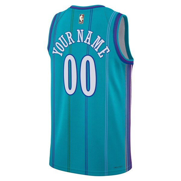 Charlotte Hornets Jordan Brand Unisex 2023/24 Custom Swingman Jersey - Classic Edition - Teal - Image 3