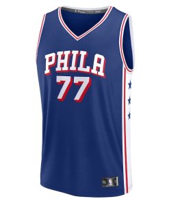 Alternative view of V. J. Edgecombe Philadelphia 76ers  Youth 2025 NBA Draft First Round Pick Fast Break Replica Jersey - Icon Edition - Royal