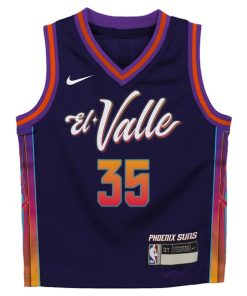Alternative view of Kevin Durant Phoenix Suns Nike Toddler 2023/24 Swingman Replica Jersey - City Edition - Purple