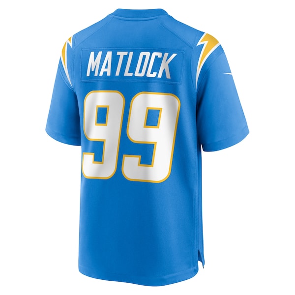 Scott Matlock Los Angeles Chargers Nike Team Game Jersey - Powder Blue - Image 3