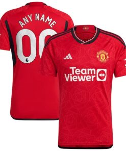 Manchester United adidas 2023/24 Home Replica Custom Jersey - Red