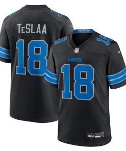 Alternative view of Isaac TeSlaa Detroit Lions Nike Alternate Game Player Jersey - Black/Blue