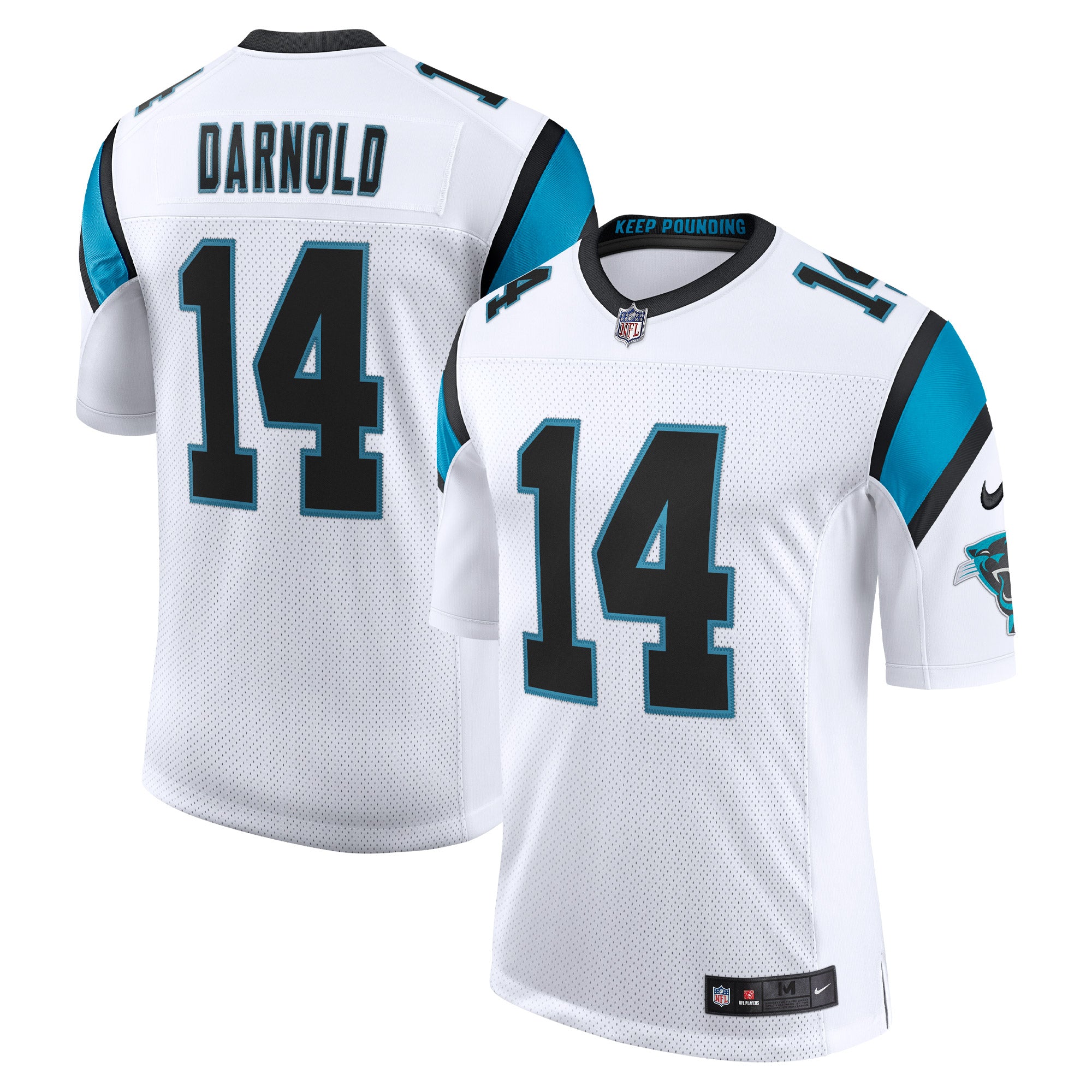 Sam Darnold Carolina Panthers Nike Vapor Limited Jersey - Blue/Black/White - Image 6