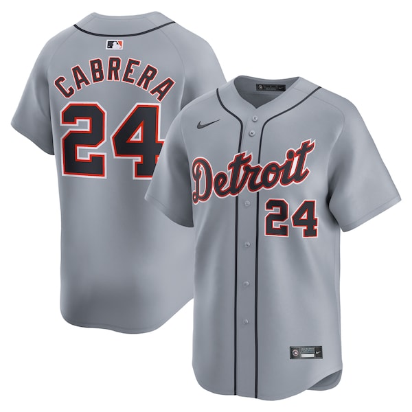Miguel Cabrera Detroit Tigers Nike Road Limited Player Jersey?ยจC Gray