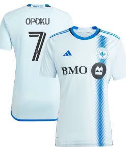 Kwadwo Opoku CF Montreal adidas 2024 La Main Replica Player Jersey?¨C Light Blue