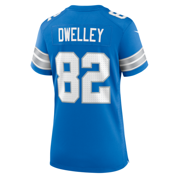 Ross Dwelley Detroit Lions Nike Women's Team Game Jersey - Blue - Image 3