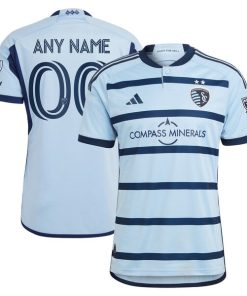 Sporting Kansas City adidas 2024 Hoops 4.0 Authentic Custom Jersey - Light Blue