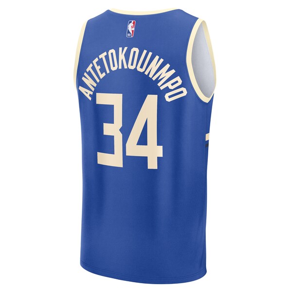 Giannis Antetokounmpo Milwaukee Bucks 2024/25 Fast Break Player Jersey - City Edition - Royal - Image 3