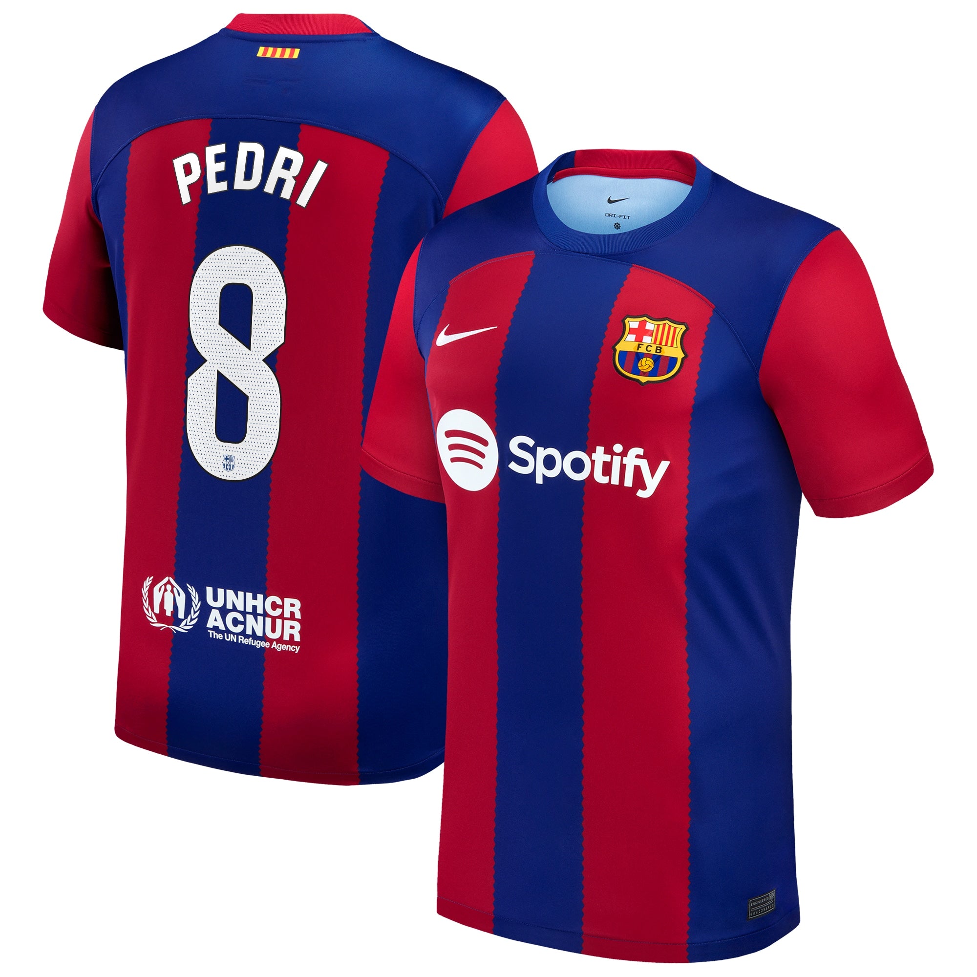 Pedri Barcelona Nike 2023/24 Away Replica Jersey - White/Aqua/Royal - Image 8