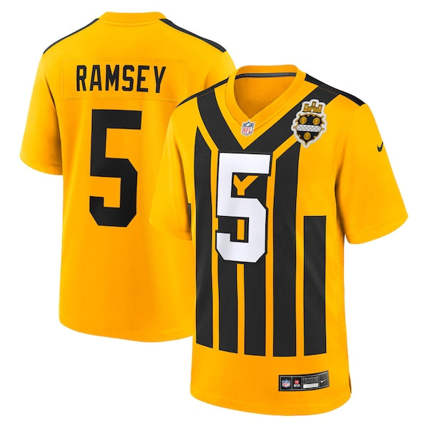 Jalen Ramsey Pittsburgh Steelers Nike Alternate 1933 Throwback Game Jersey - Gold/Black - Image 2