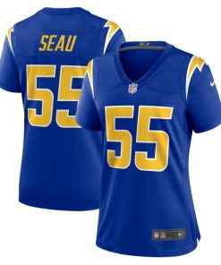 Alternative view of Junior Seau Los Angeles Chargers Nike Women's Retired Game Jersey - Royal/Powder Blue