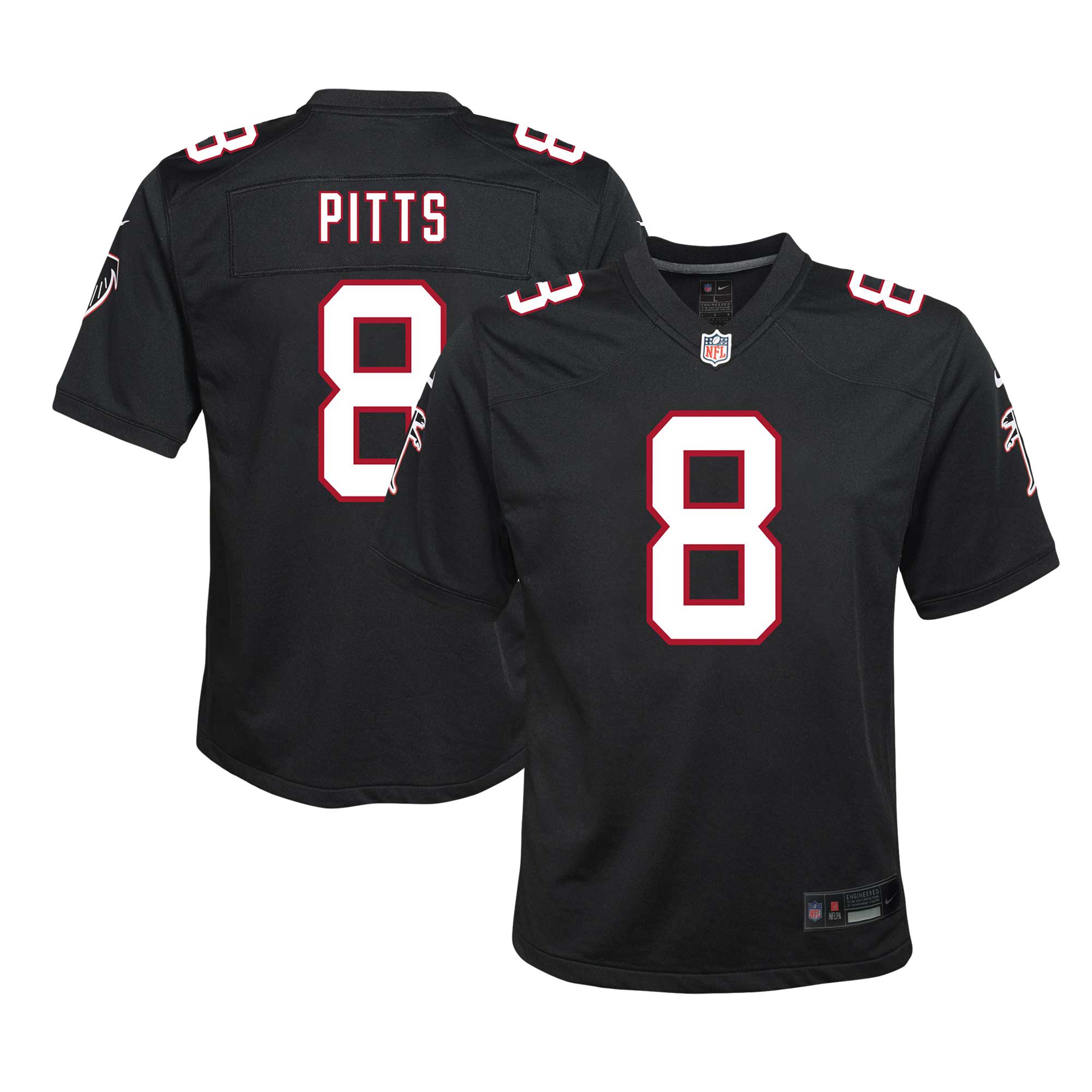 Kyle Pitts Atlanta Falcons Nike Youth Game Jersey - Red/Black - Image 6