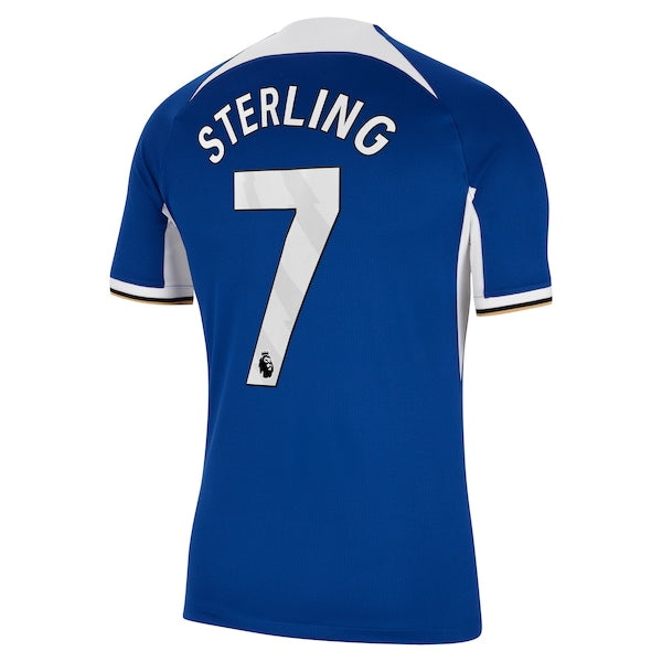 Raheem Sterling Chelsea Nike 2023/24 Home Stadium Replica Jersey - Blue/Mint/Navy - Image 4