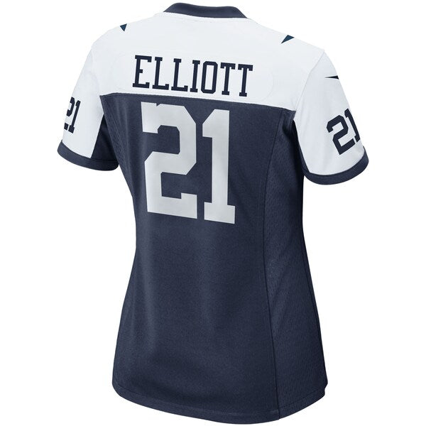 Ezekiel Elliott Dallas Cowboys Nike Women's Alternate Game Team Jersey - Navy/White - Image 4